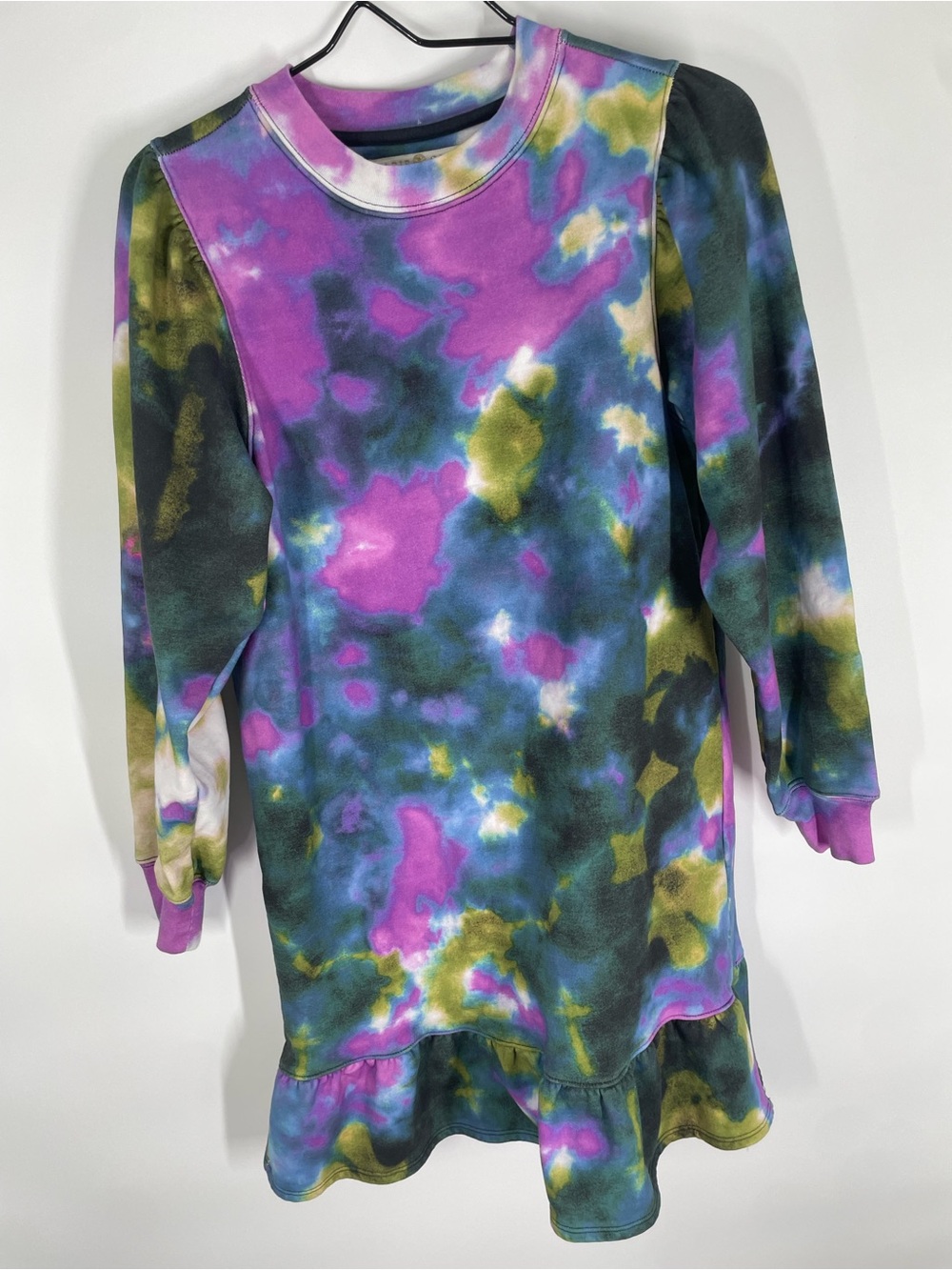 Marie Oliver Multicolor Tie-Dye Sweatshirt Dress - Pink, Purple, Blue, Green
